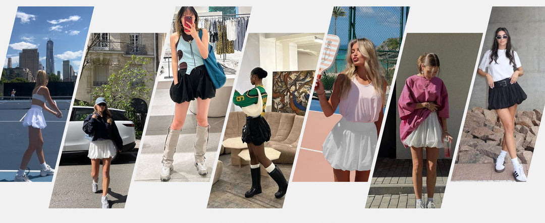 The Elara High-Waisted Bubble Skort