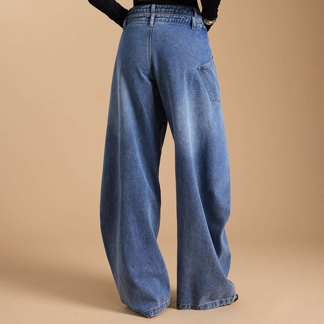 The Elara Asymmetrical Wrap Wide-Leg Trouser