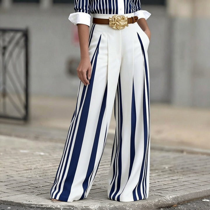 The Elara Riviera Striped Palazzo Pant