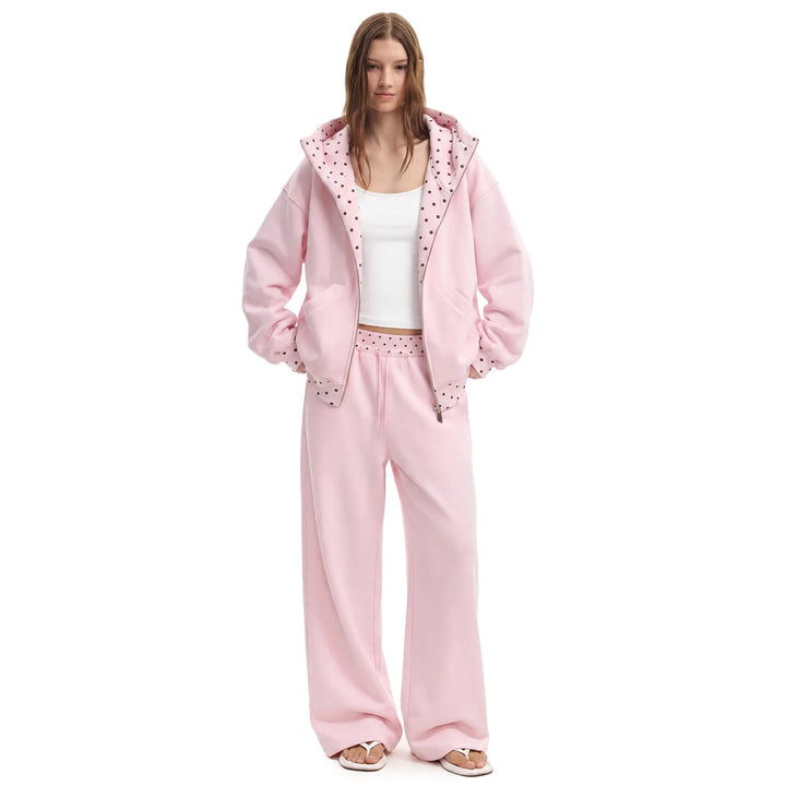 The Elara Polka-Dot Hooded Set Separates