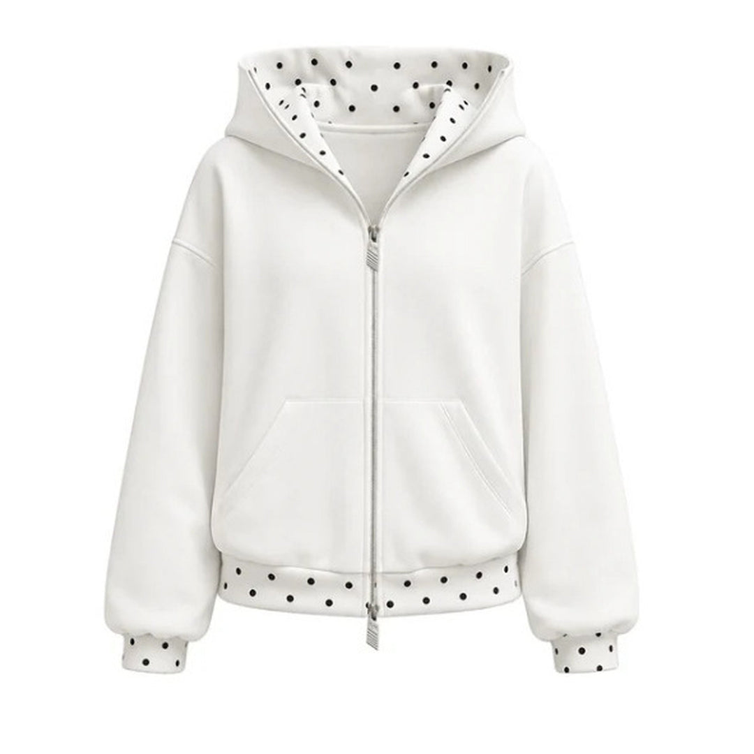 The Elara Polka-Dot Hooded Set Separates