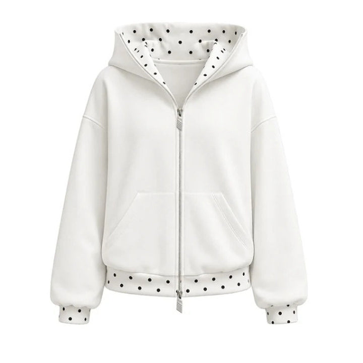 The Elara Polka-Dot Hooded Set Separates