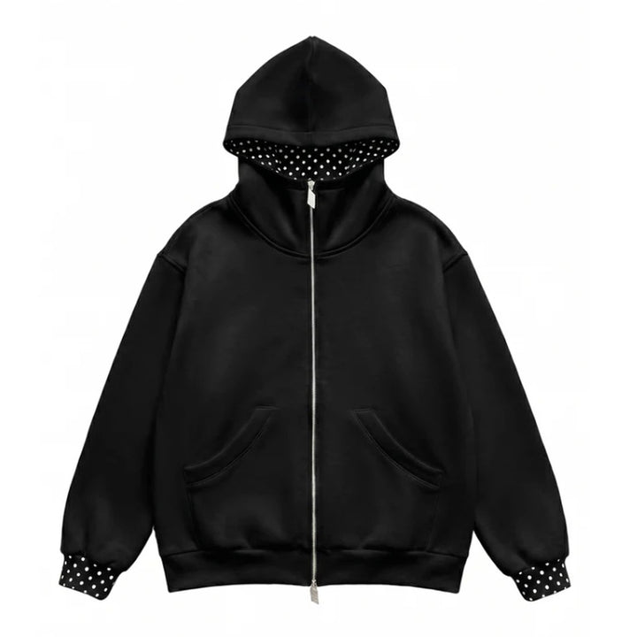 The Elara Polka-Dot Hooded Set Separates