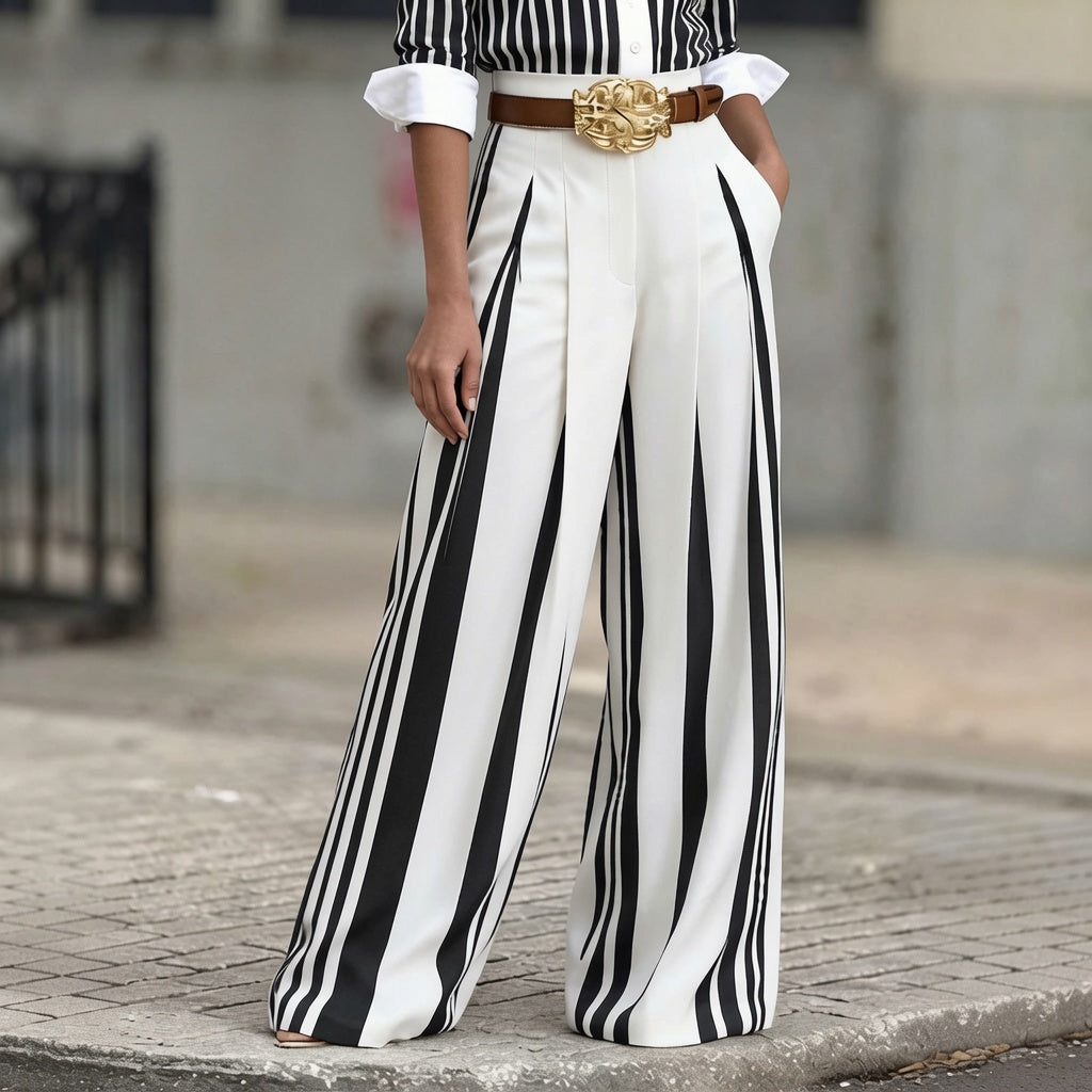 The Elara Riviera Striped Palazzo Pant
