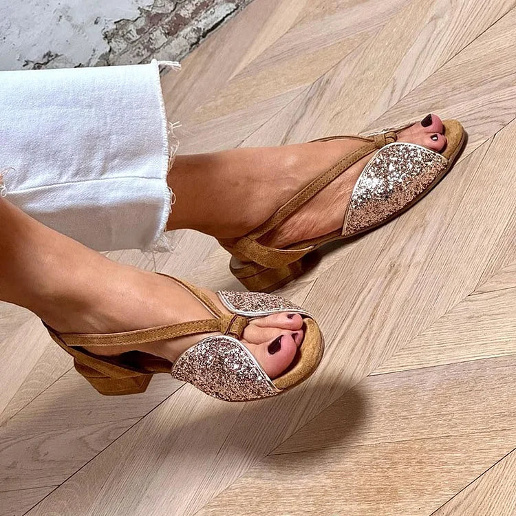 LOW GLITTER SANDAL