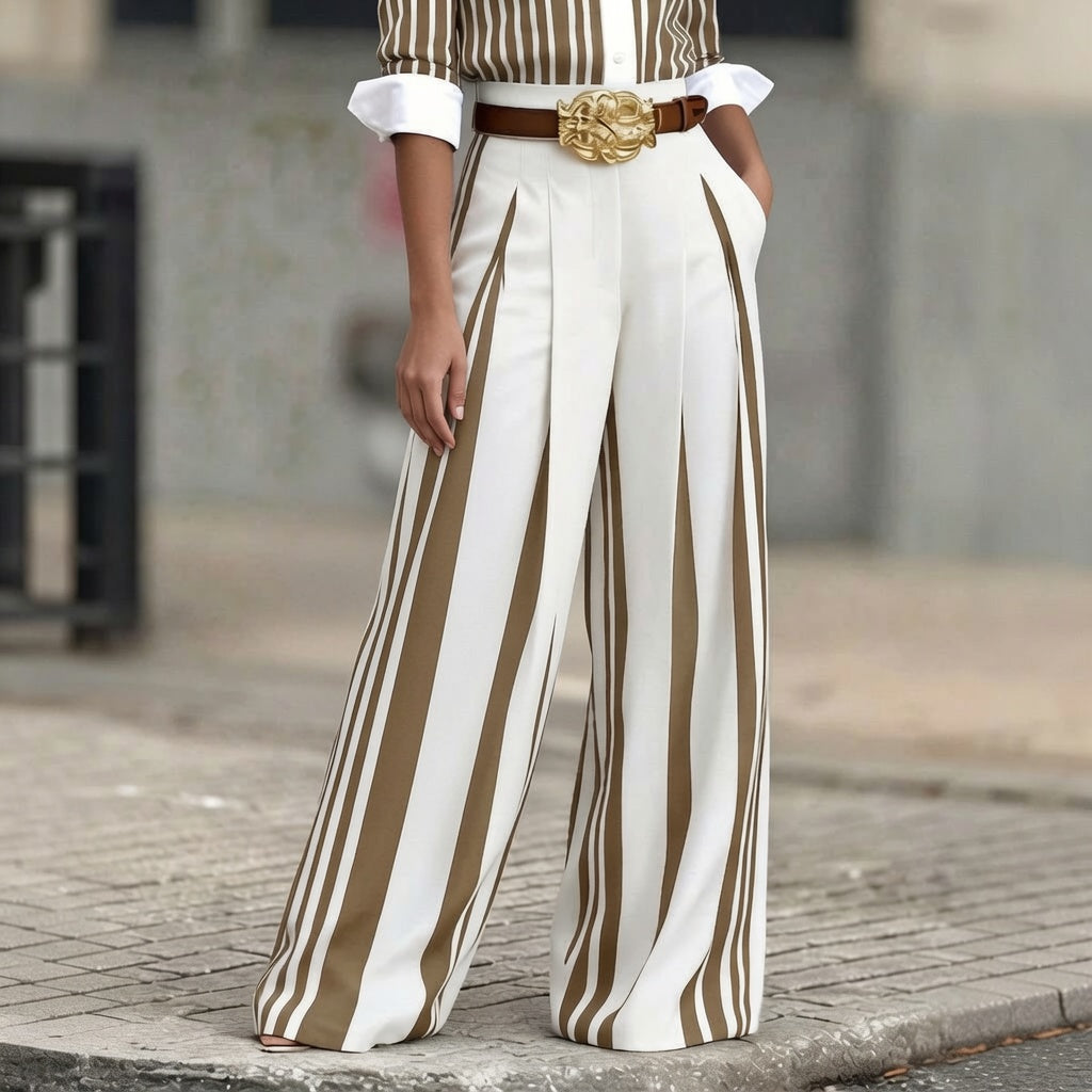 The Elara Riviera Striped Palazzo Pant