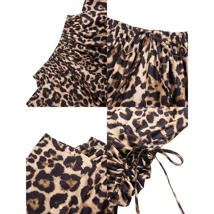 The Elara Plus Size Leopard Cargo Pants