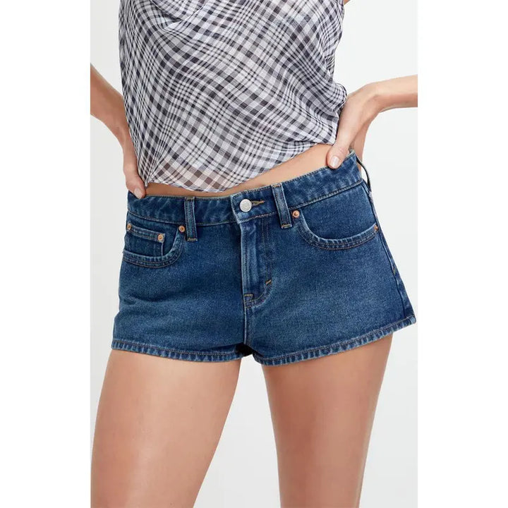 The Elara Low-Rise Micro Denim Short