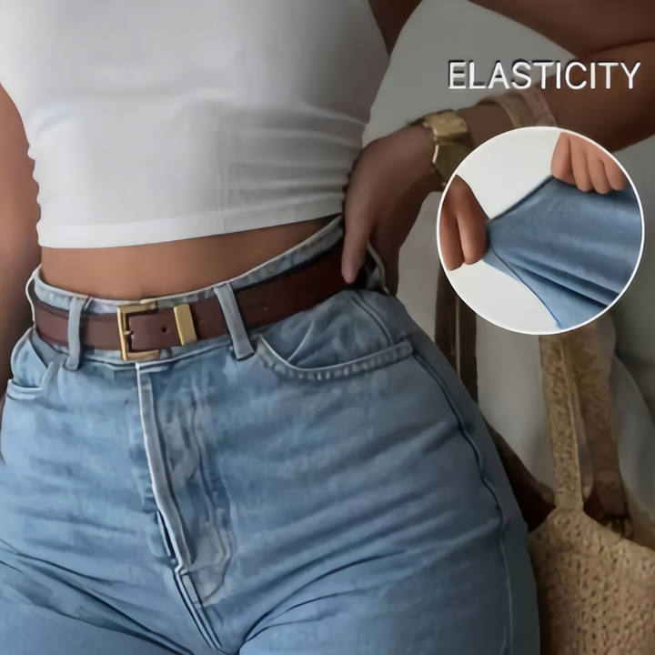 The Elara High-Stretch Denim Short