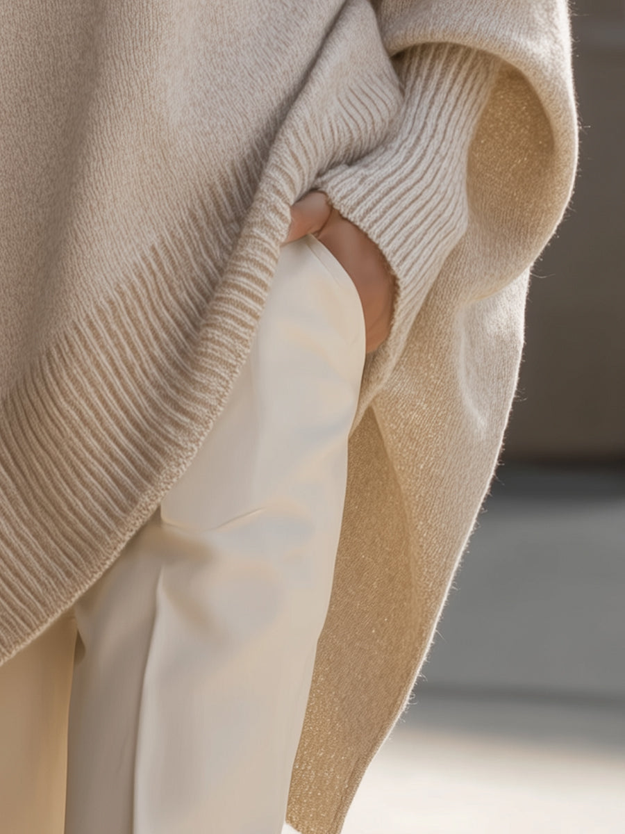 Laurent | Women's Asymmetrical Knit Sweater