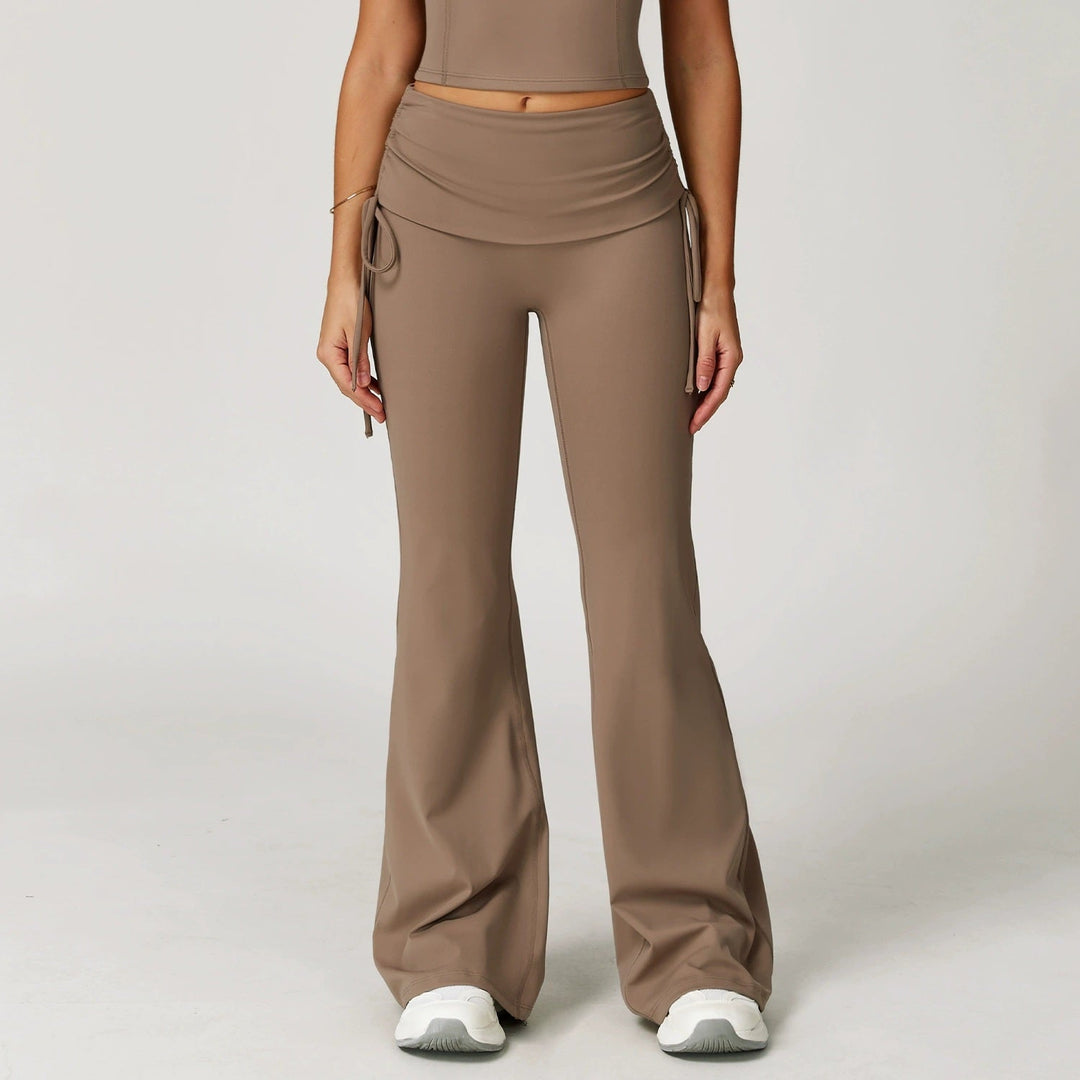 The Elara Foldover High-Waist Flare Pants