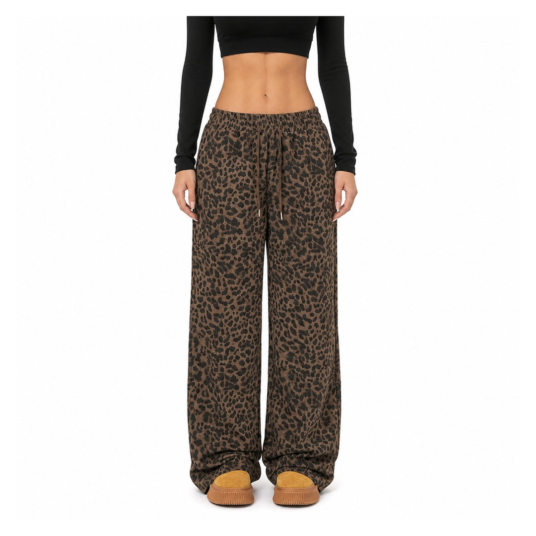 The Elara Relaxed Leopard Wide-Leg Pants