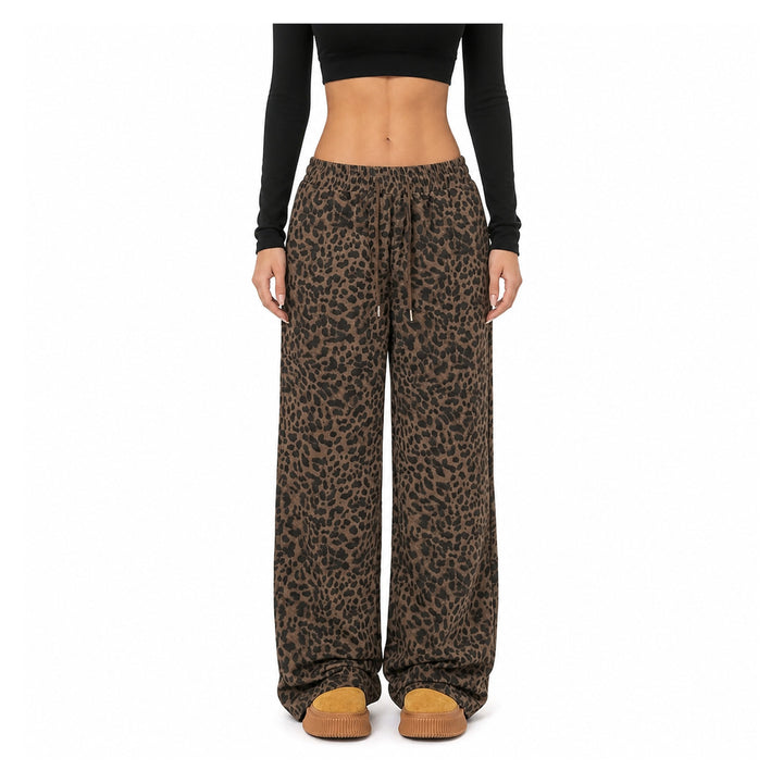 The Elara Relaxed Leopard Wide-Leg Pants