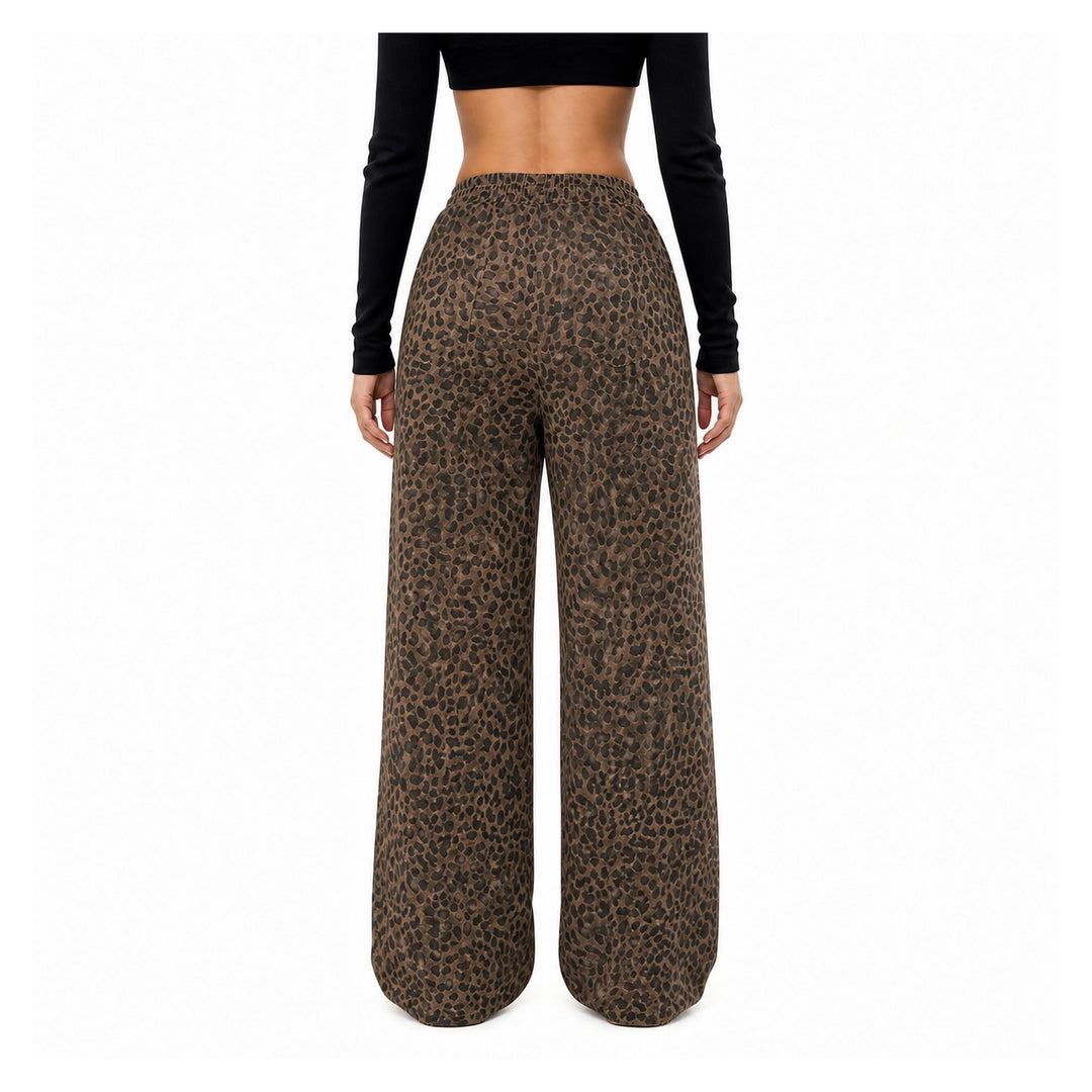 The Elara Relaxed Leopard Wide-Leg Pants