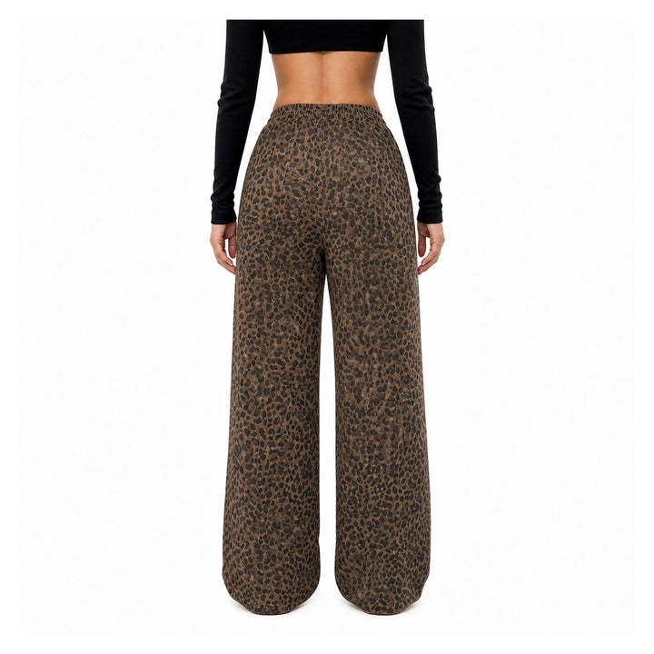 The Elara Relaxed Leopard Wide-Leg Pants