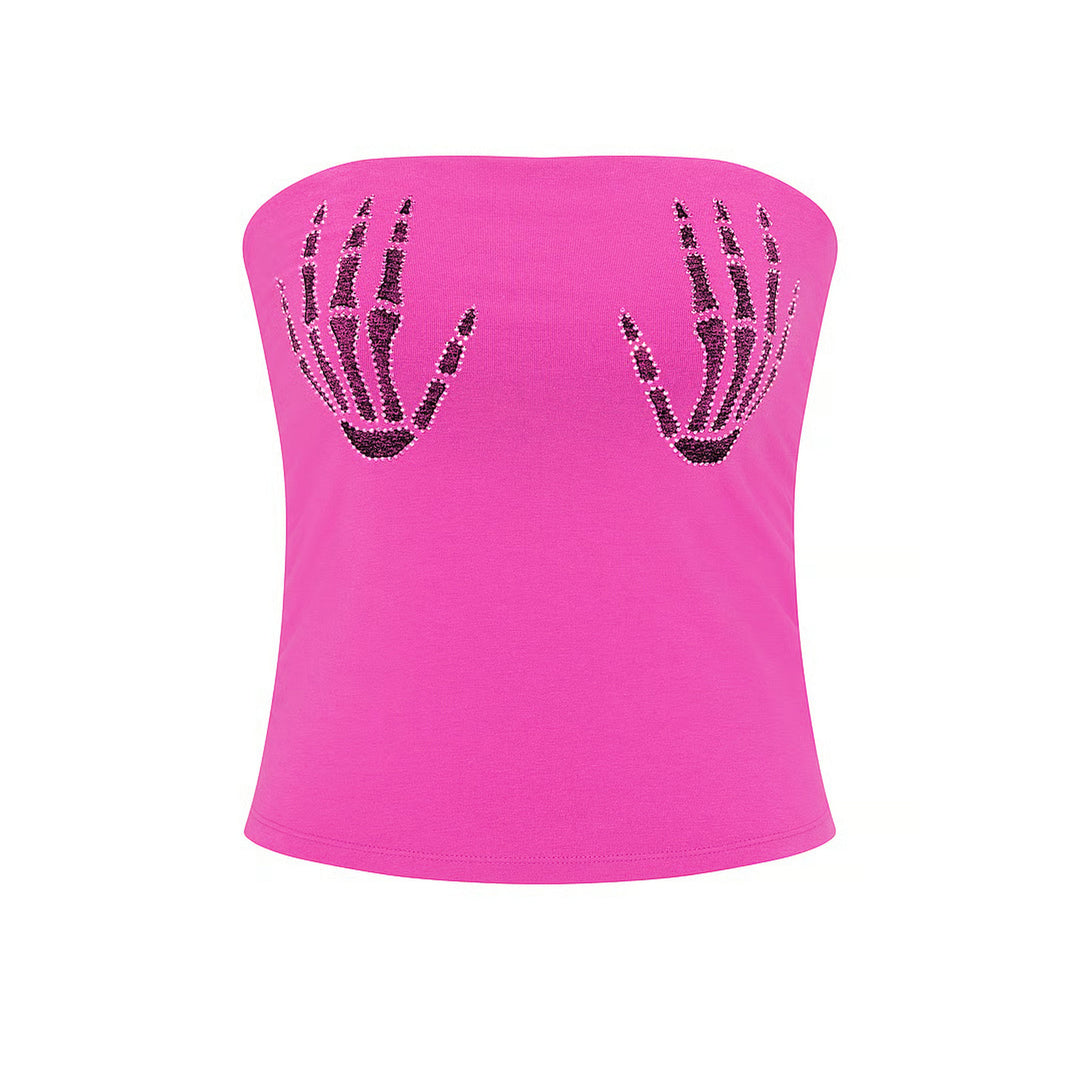 The Elara Skeleton Hands Pink Lounge Set