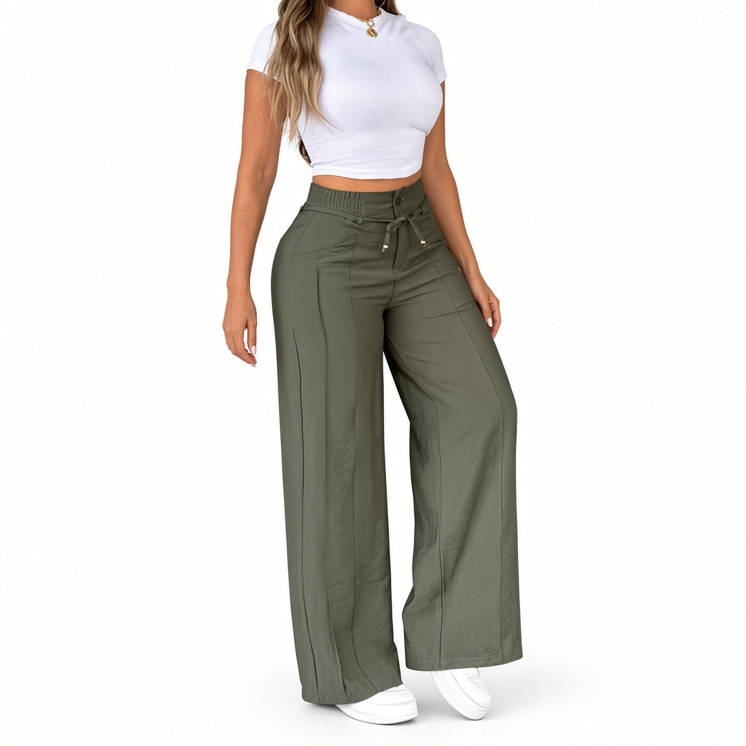 The Elara Drawstring Wide-Leg Pants