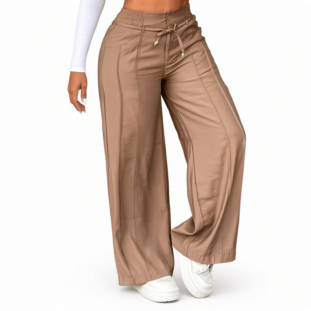 The Elara Drawstring Wide-Leg Pants