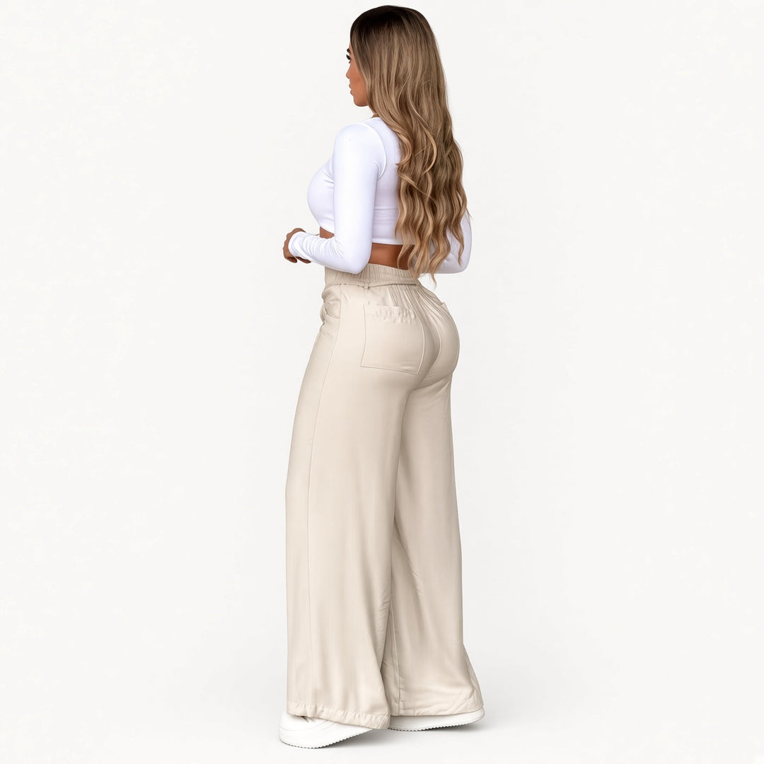 The Elara Drawstring Wide-Leg Pants