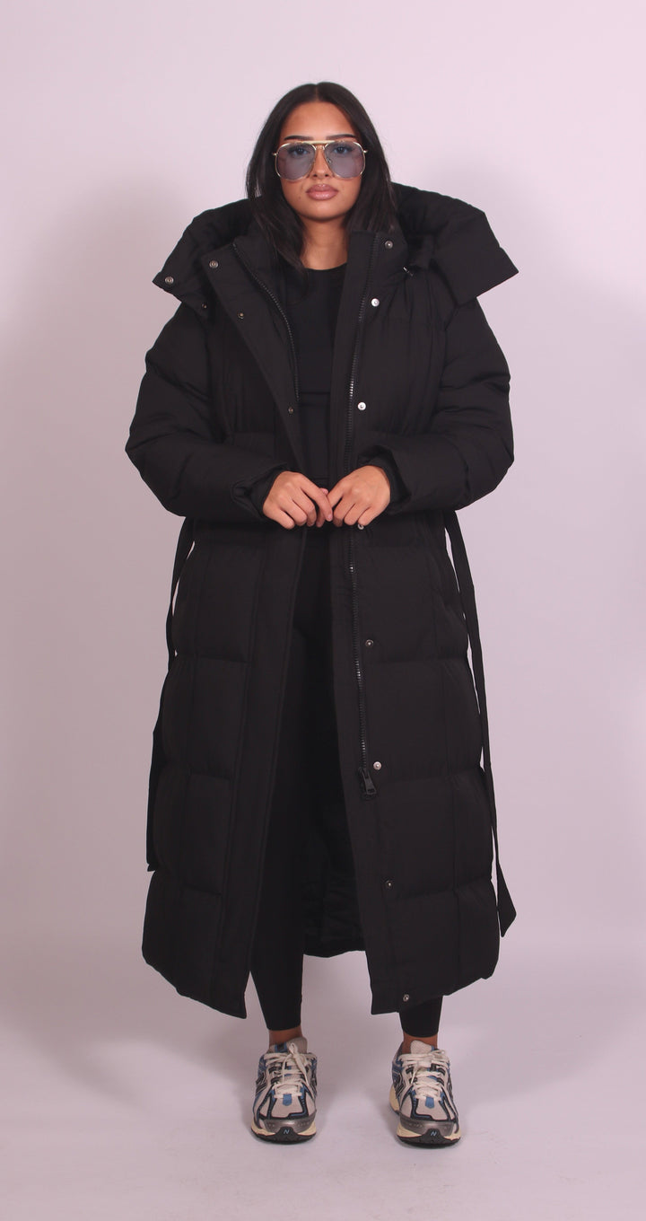 Denise – Hooded Puffer Longline Coat