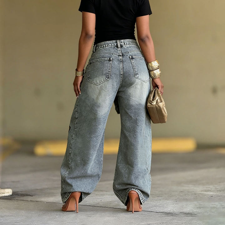 The Elara Deconstructed Y2K Star Denim