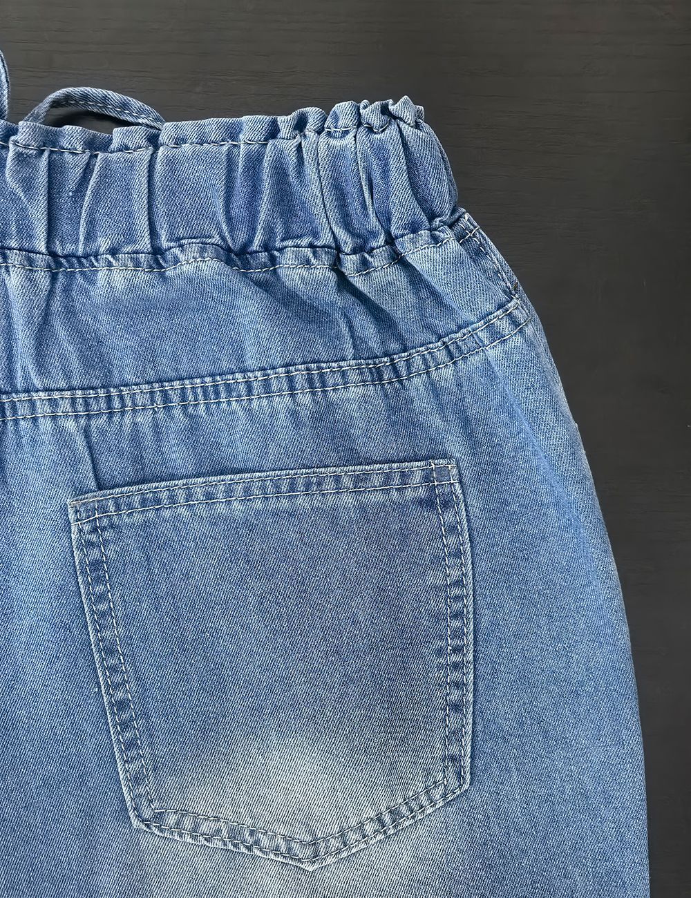 The Elara Drawstring Wide-Leg Denim