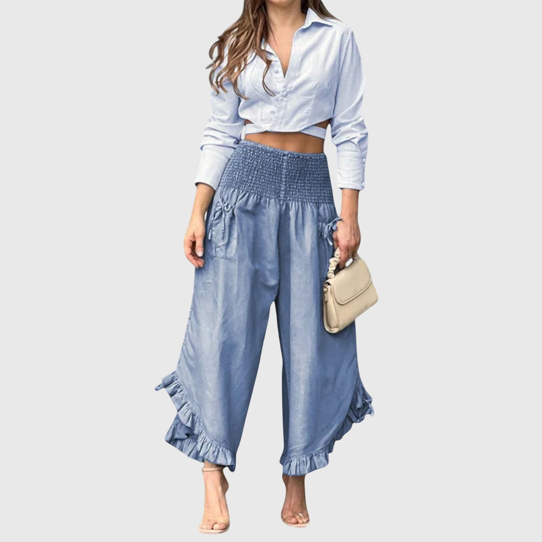 Jaya | Casual Pants with Fashionable Pleats