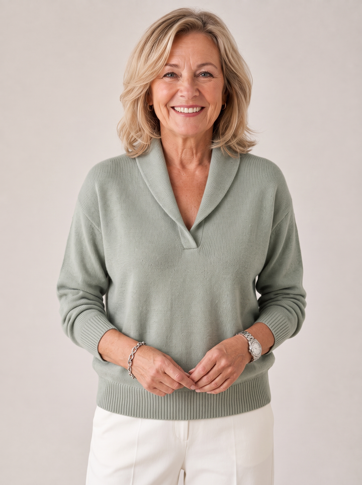 Greta | Women's Shawl Collar Sweater
