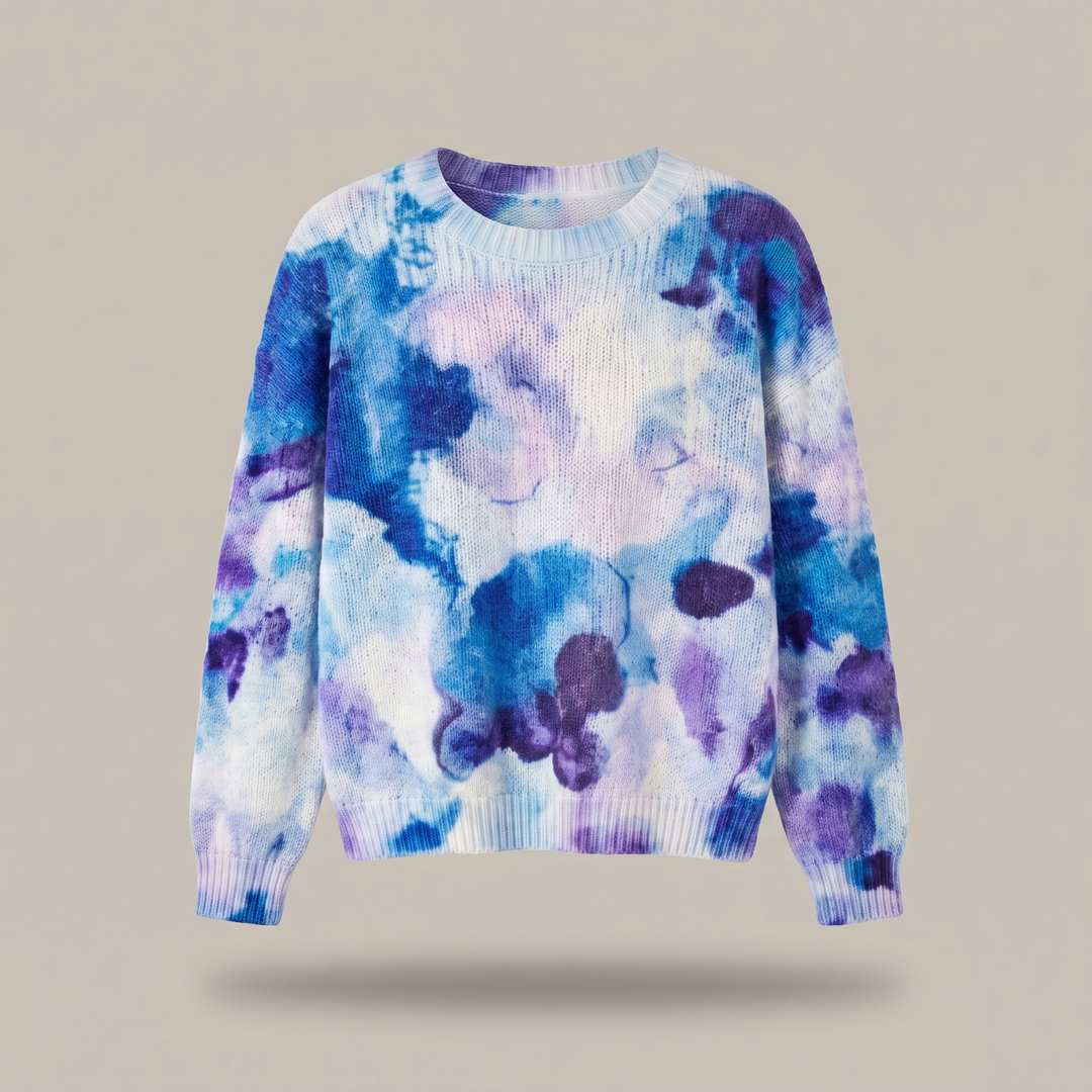 Cerulyn | Tie-Dye Floral Sweater
