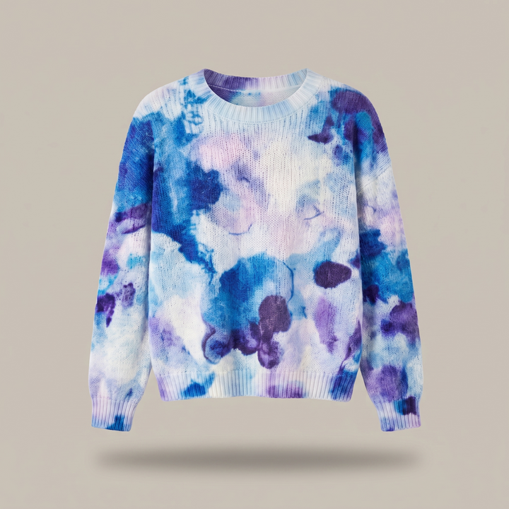 Cerulyn | Tie-Dye Floral Sweater
