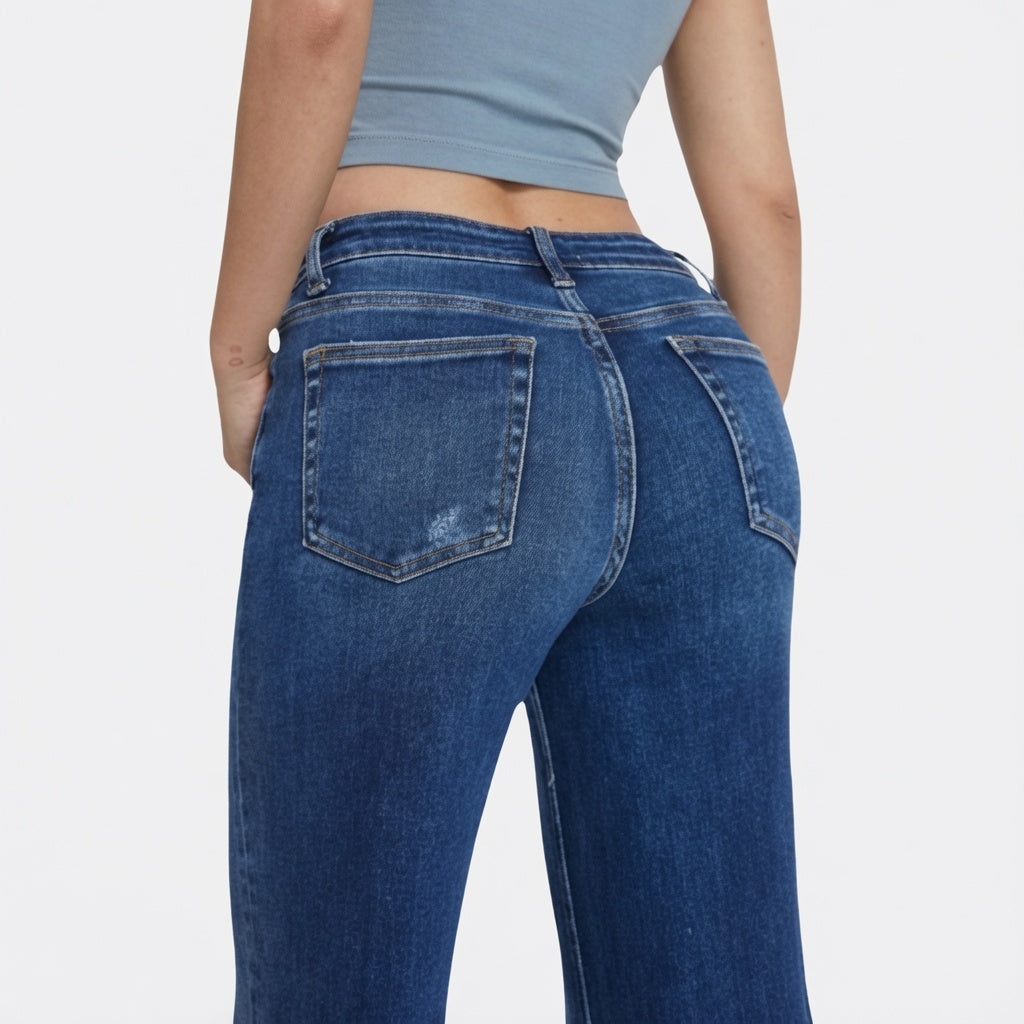 The Elara Curve-Lift Wide Leg Jeans