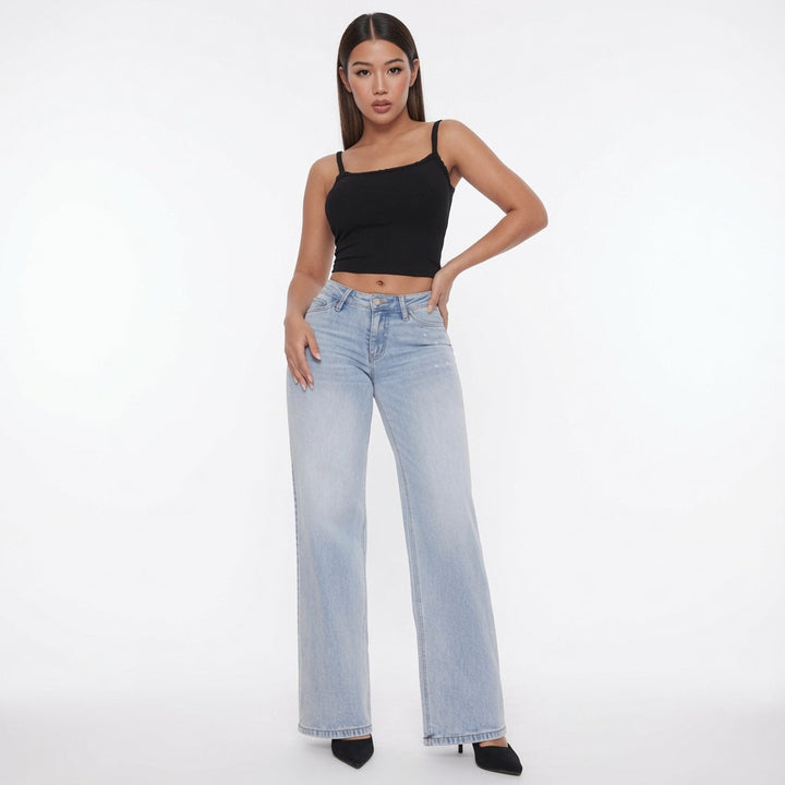 The Elara Curve-Lift Wide Leg Jeans
