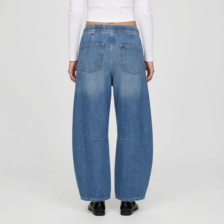 The Elara Wide Leg Drawstring Cargo Jeans