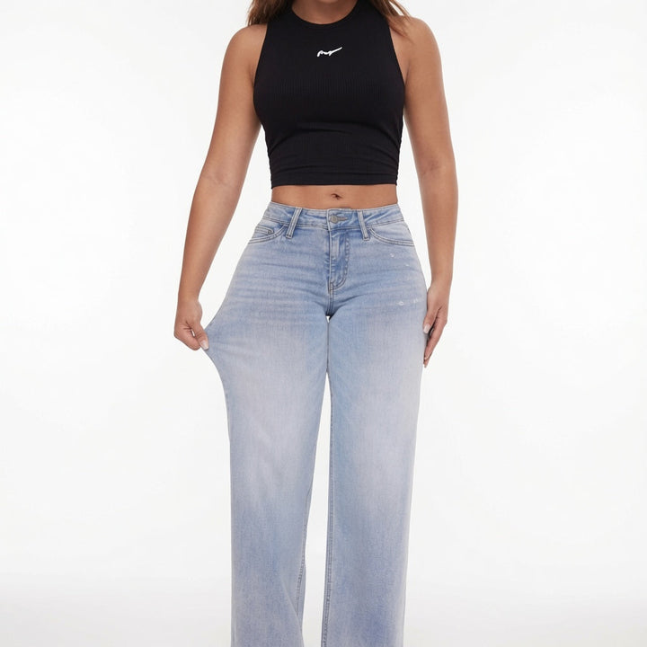The Elara Curve-Lift Wide Leg Jeans