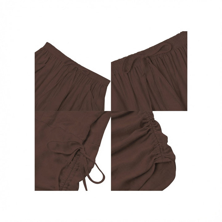 The Elara Adjustable Ties Wide Leg Cargo Pants