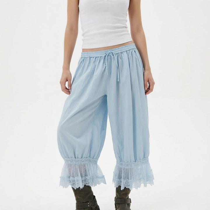 The Elara Vintage Lace Bloomer Pants