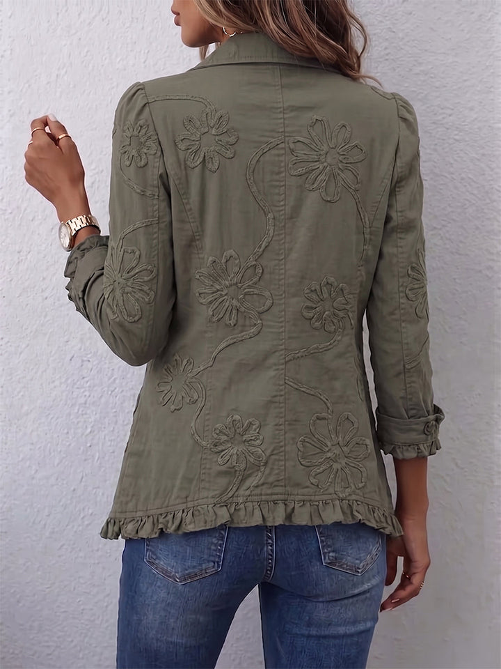 Kamberly | Floral  Ruffled Jacket