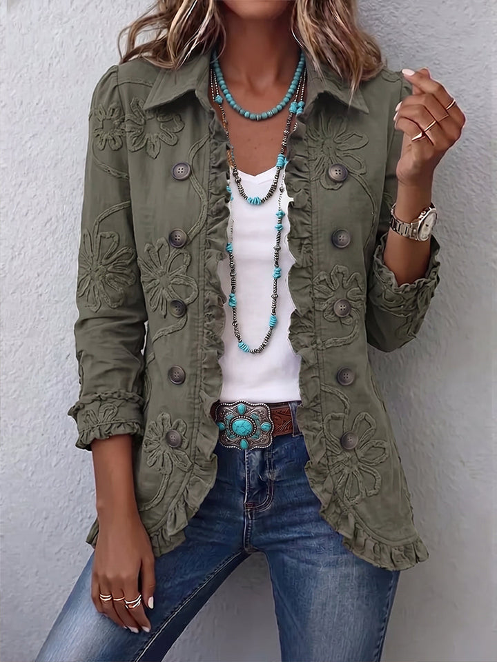 Kamberly | Floral  Ruffled Jacket