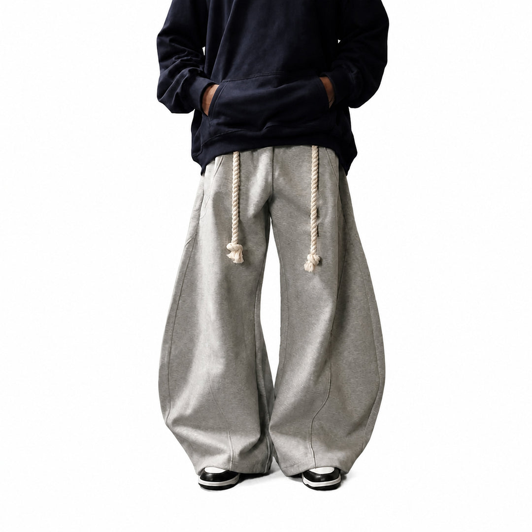 The Elara Rope-Belt Balloon-Leg Sweatpants