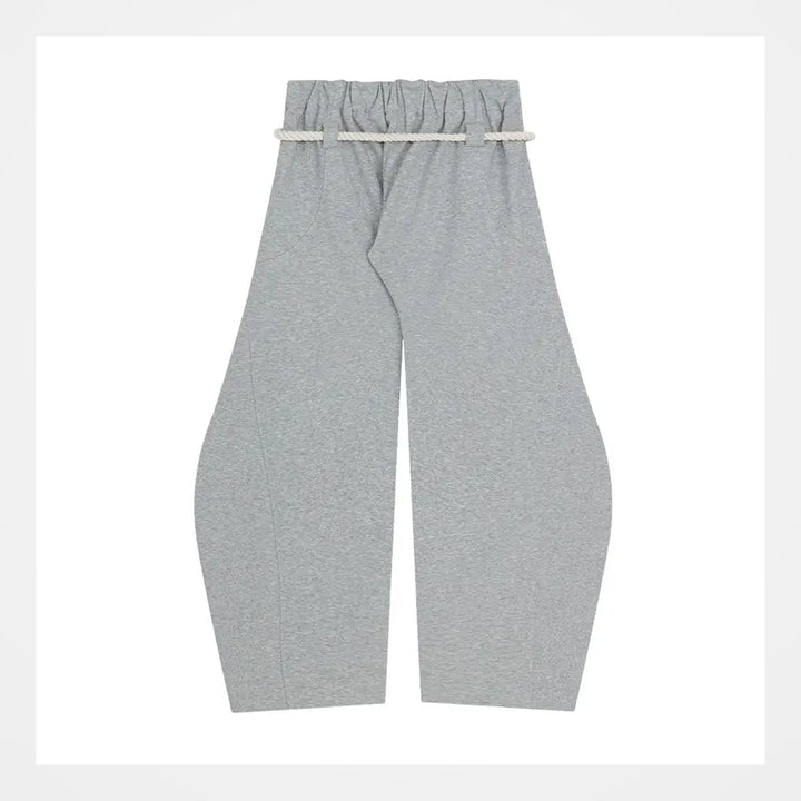 The Elara Rope-Belt Balloon-Leg Sweatpants
