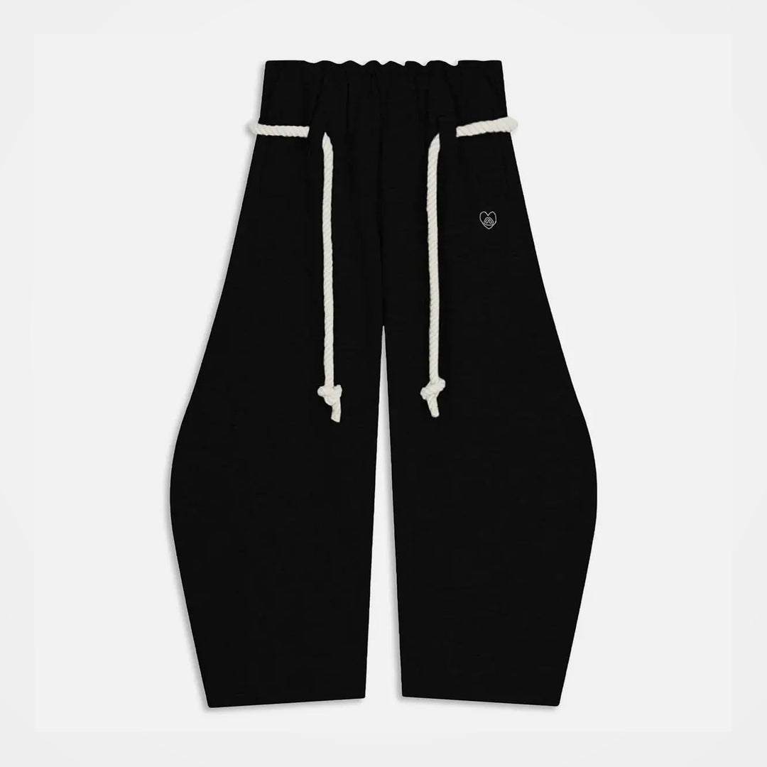 The Elara Rope-Belt Balloon-Leg Sweatpants