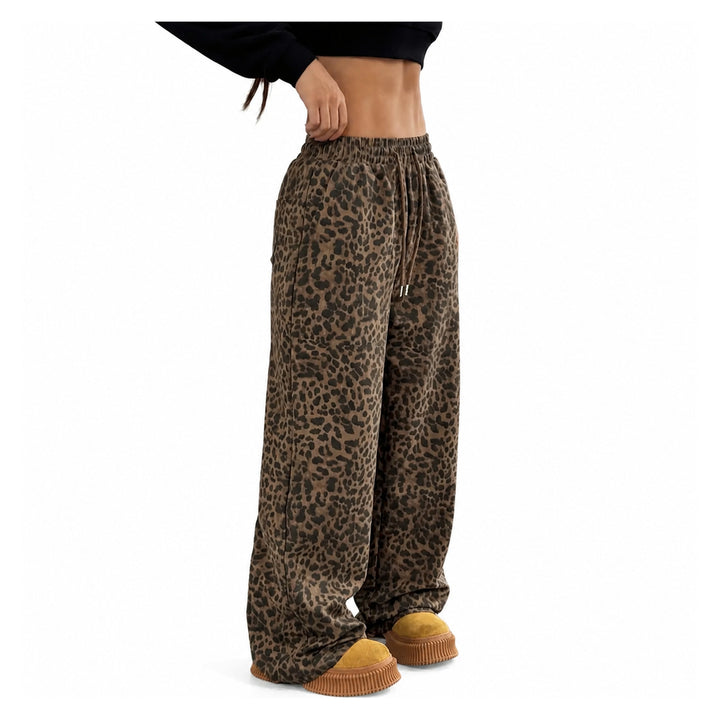 The Elara Relaxed Leopard Wide-Leg Pants